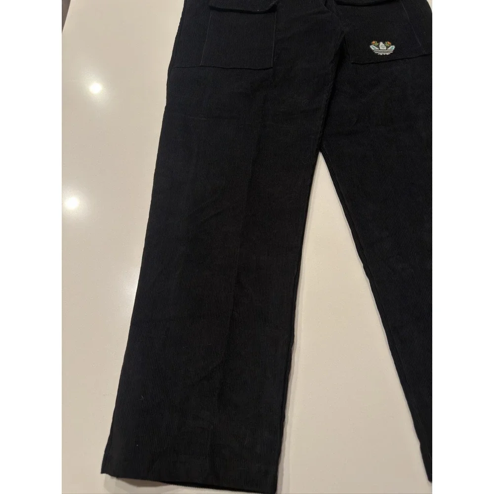 Adidas Trefoil Graphic Corduroy Sweatpants Men's Black M Originals